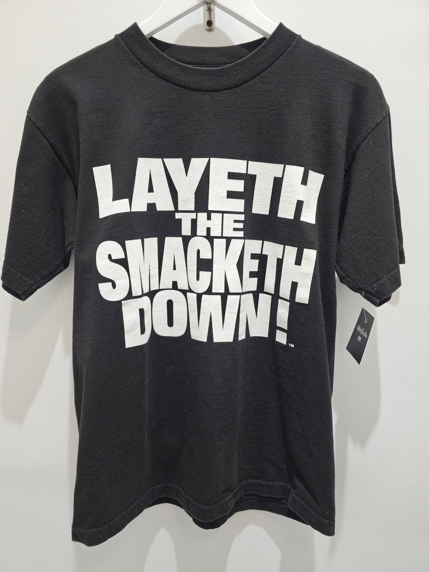 Vintage 1998 The rock layeth the smacketh down on your candyass tshirt