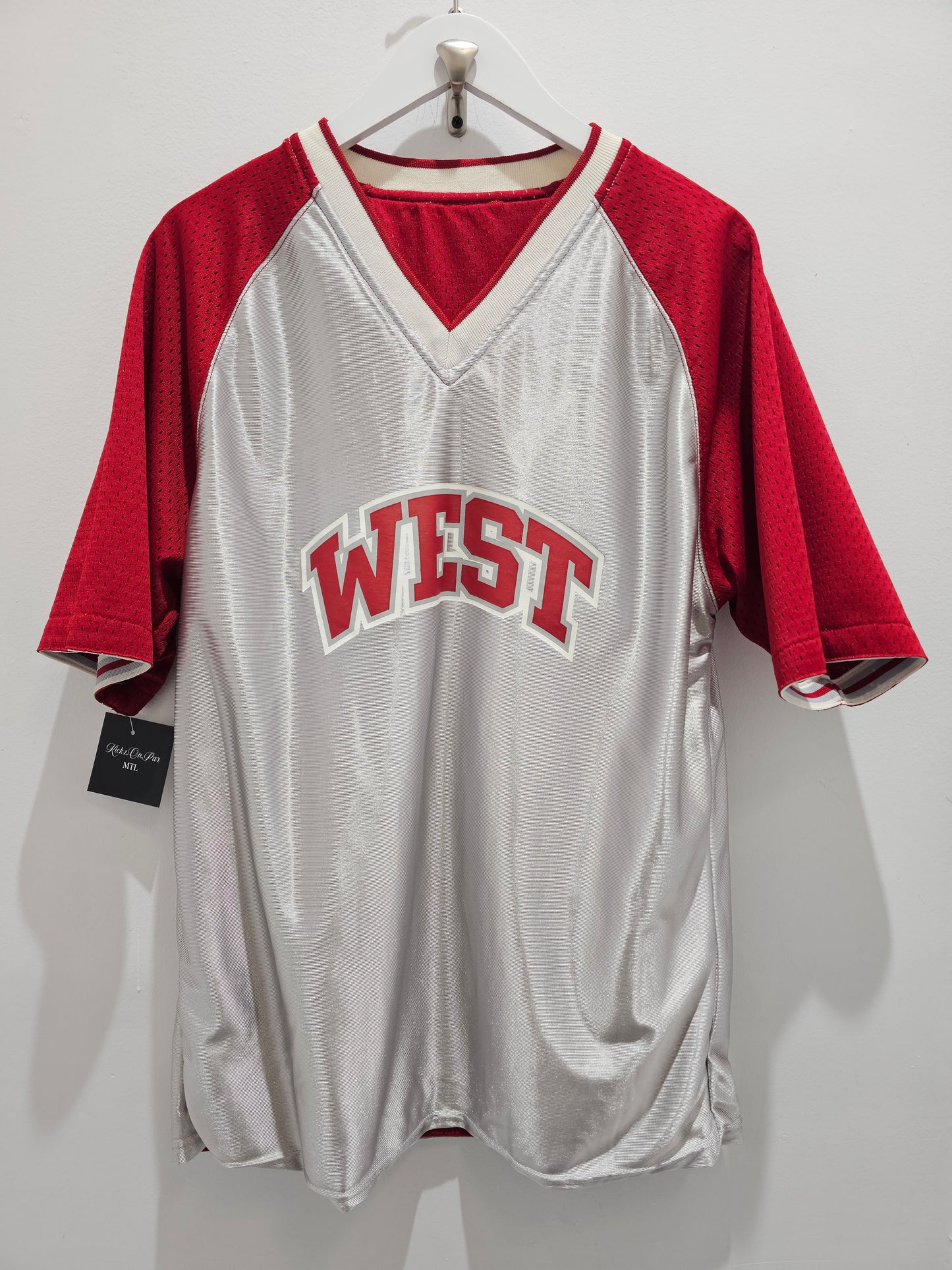 Reversible Starter/West Silver and red jersey