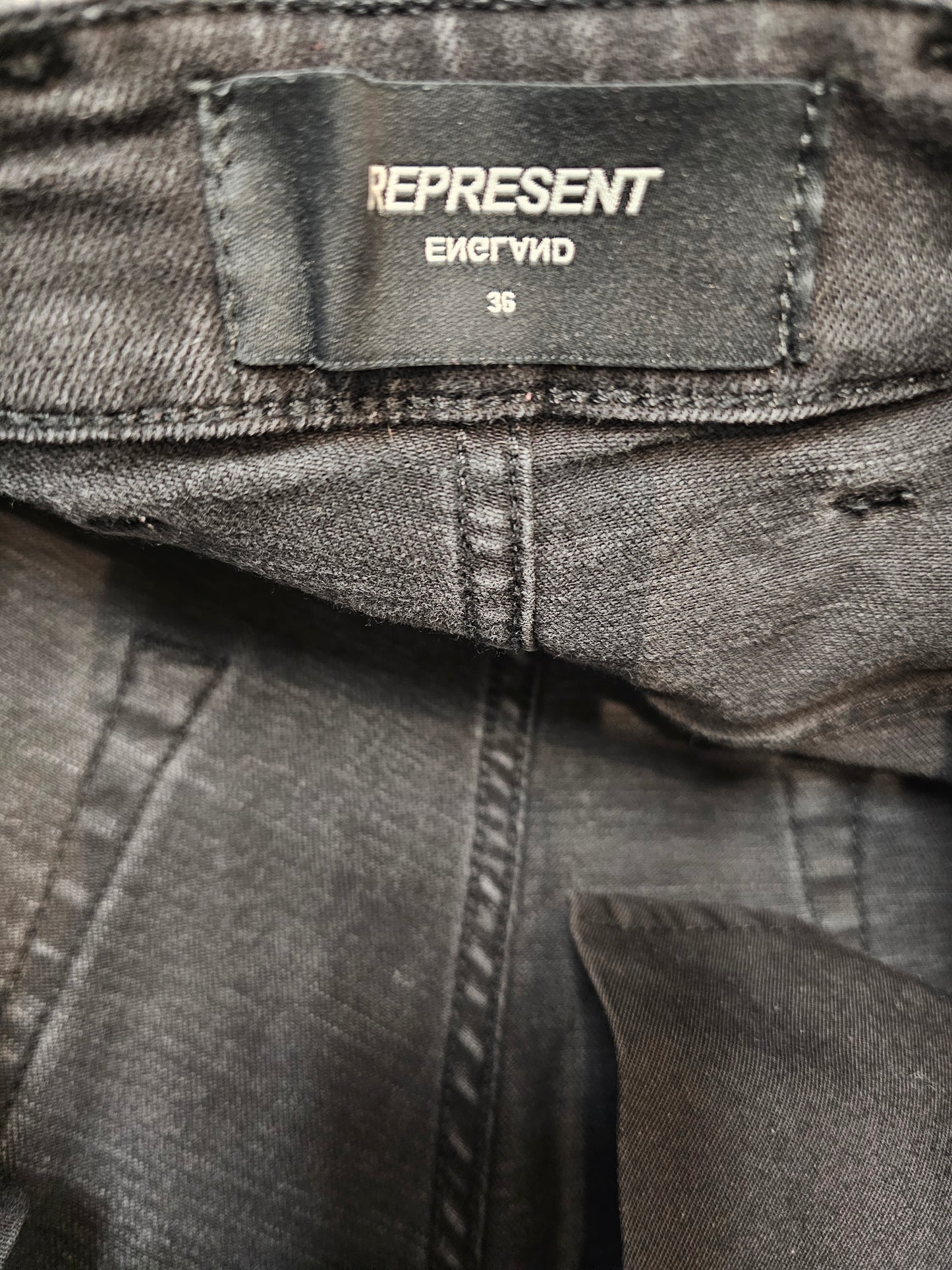 Represent England women essential denim oil black jeans