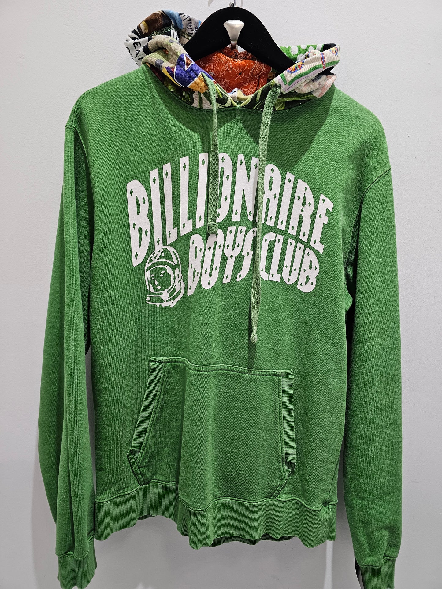 Billionaire boys club wealth heart mind washed green pullover hoodie