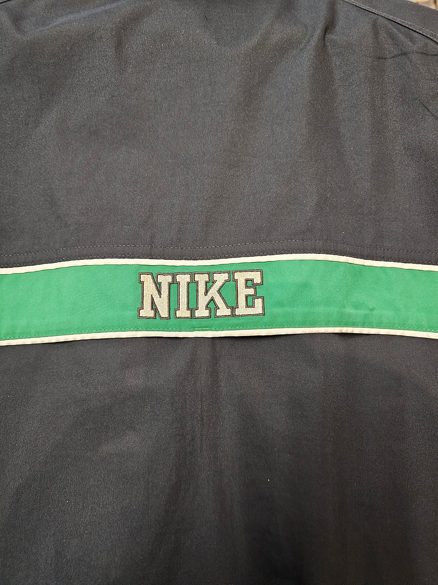 Vintage Nike Swoosh Black/Green Zipup Track Jacket