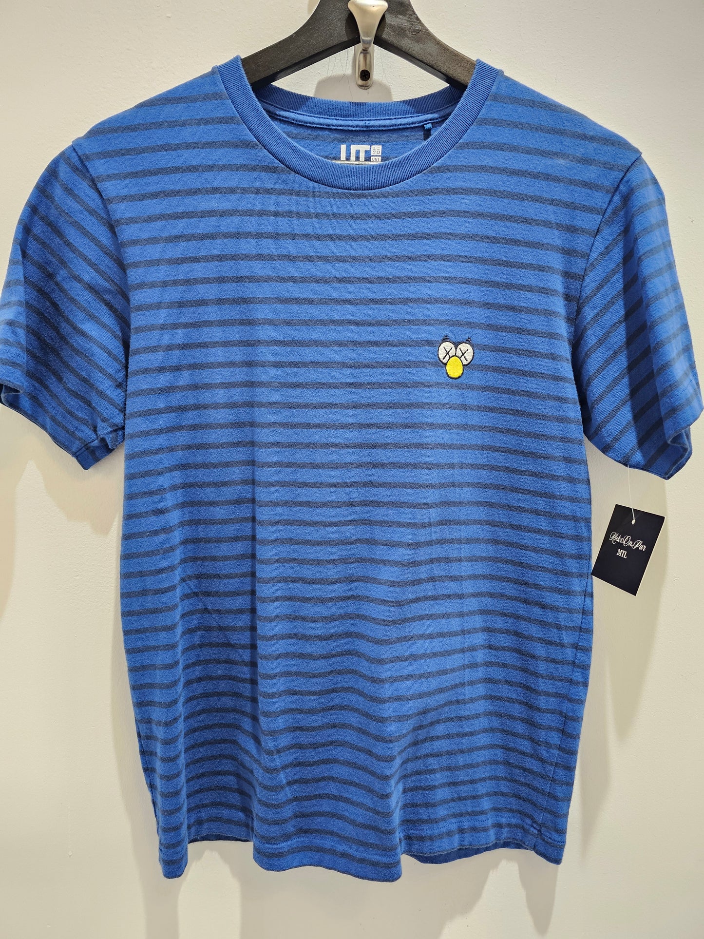 Uniqlo Kaws Striped blue tshirt