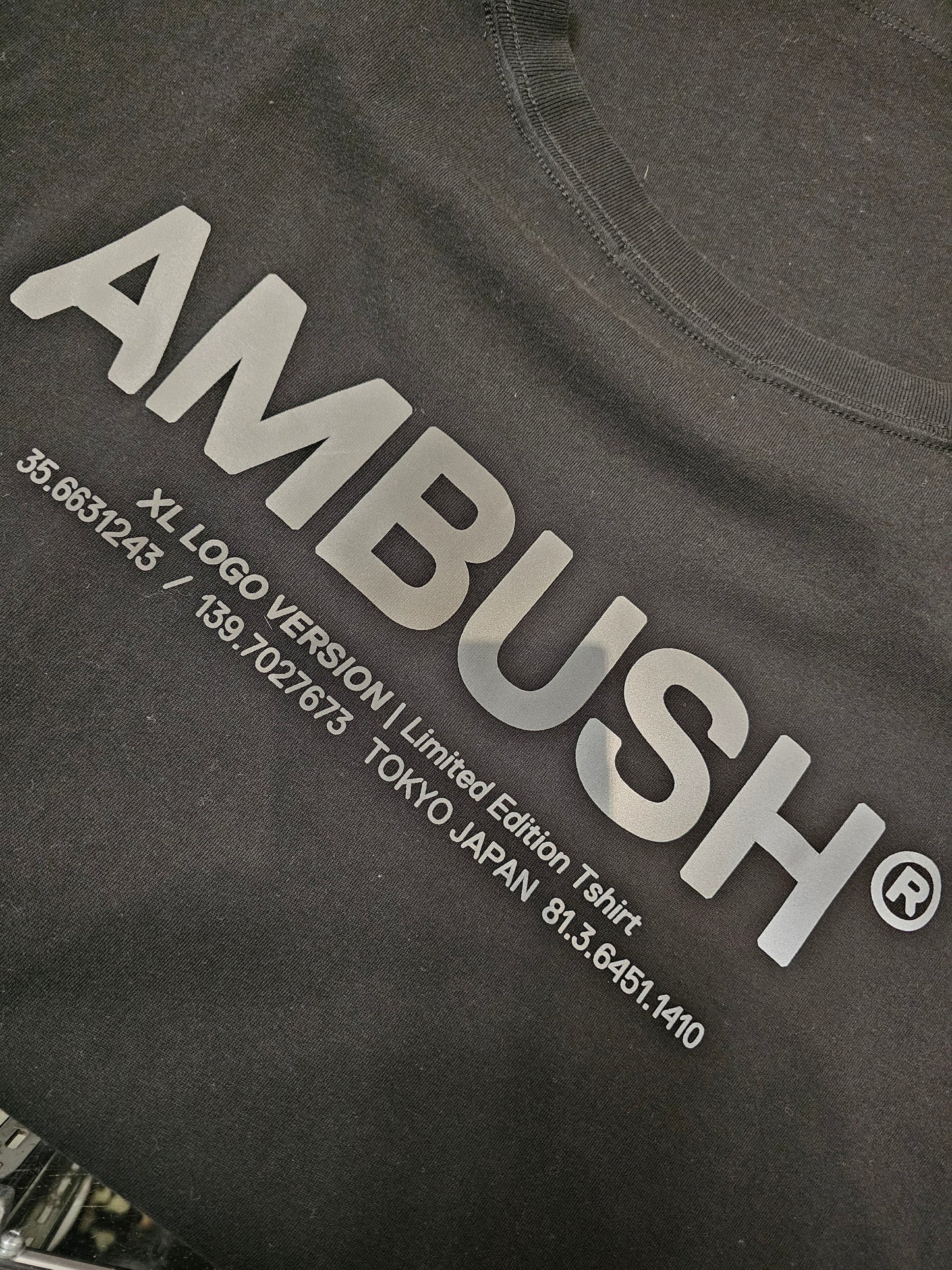 Ambush Reflective Logo Black Tshirt