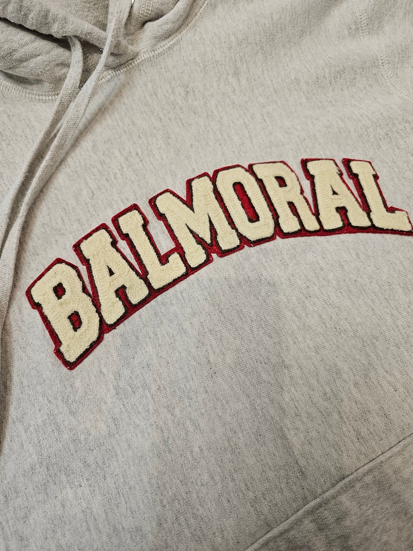 Balmoral Heather grey pullover over hoodie