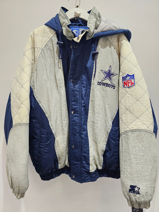 Vintage Starter NFL Dallas cowboys zip up buttons puffer jacket