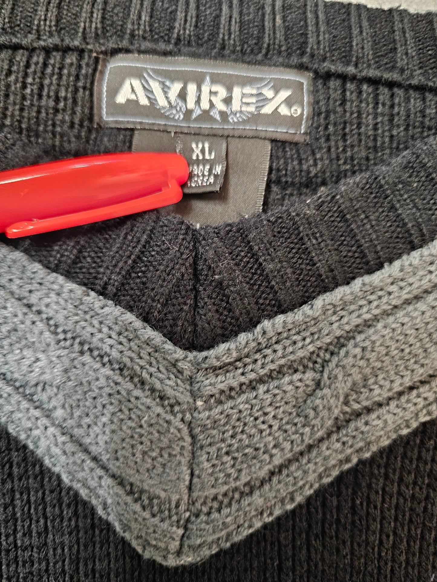 Avirex black knit sweater