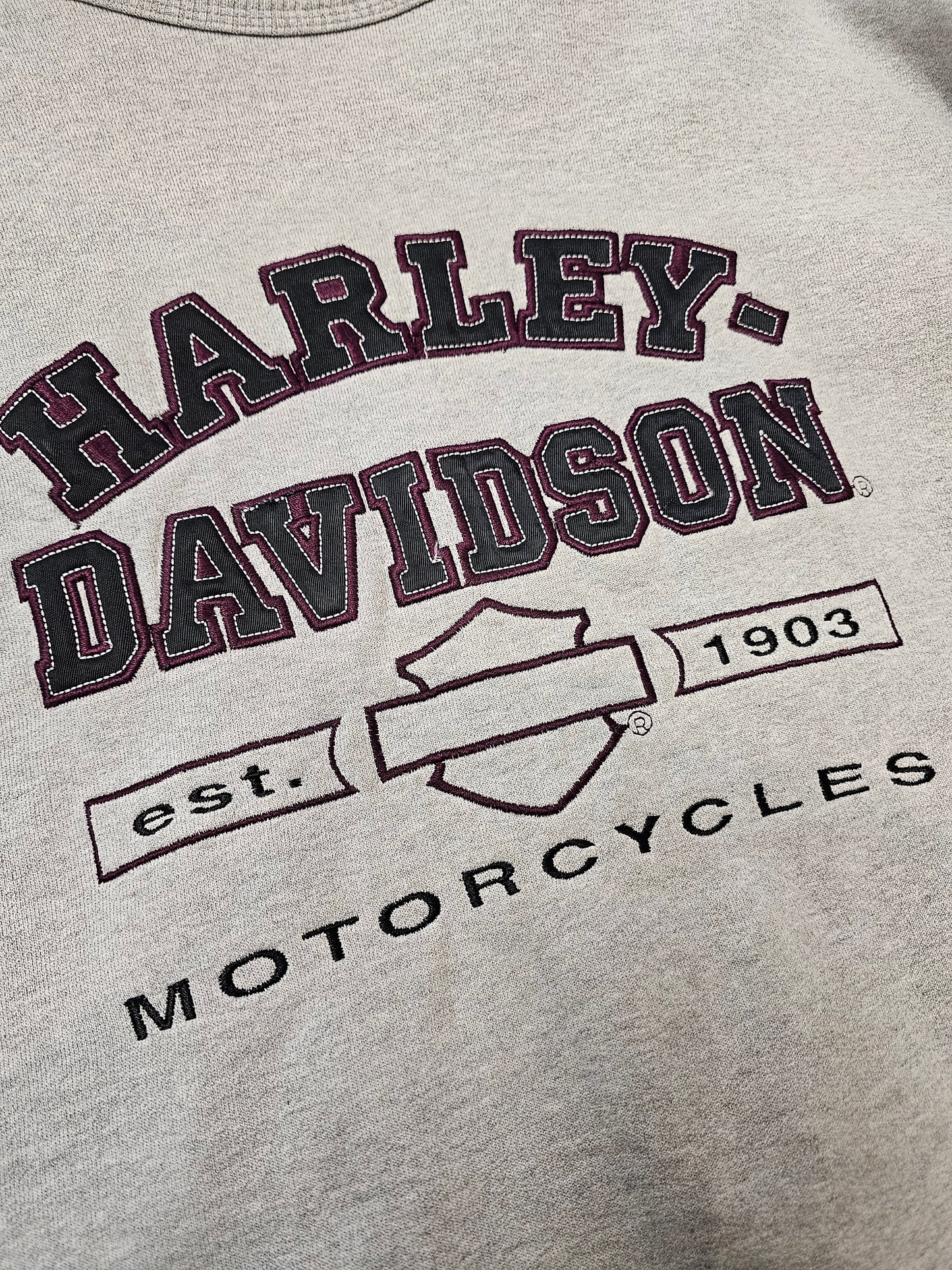 Harley davidson blanchette grey crewneck