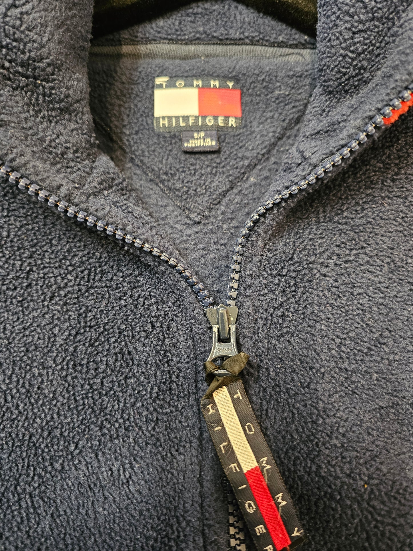 Tommy Hilfiger quarter zip navy sweater 05'