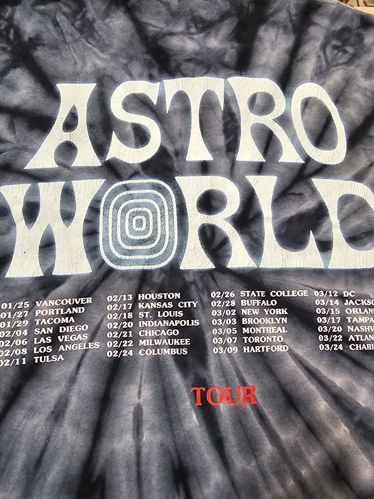 Travis Scott SS19 Atstroworld Astronaut Tie Dye Tshirt