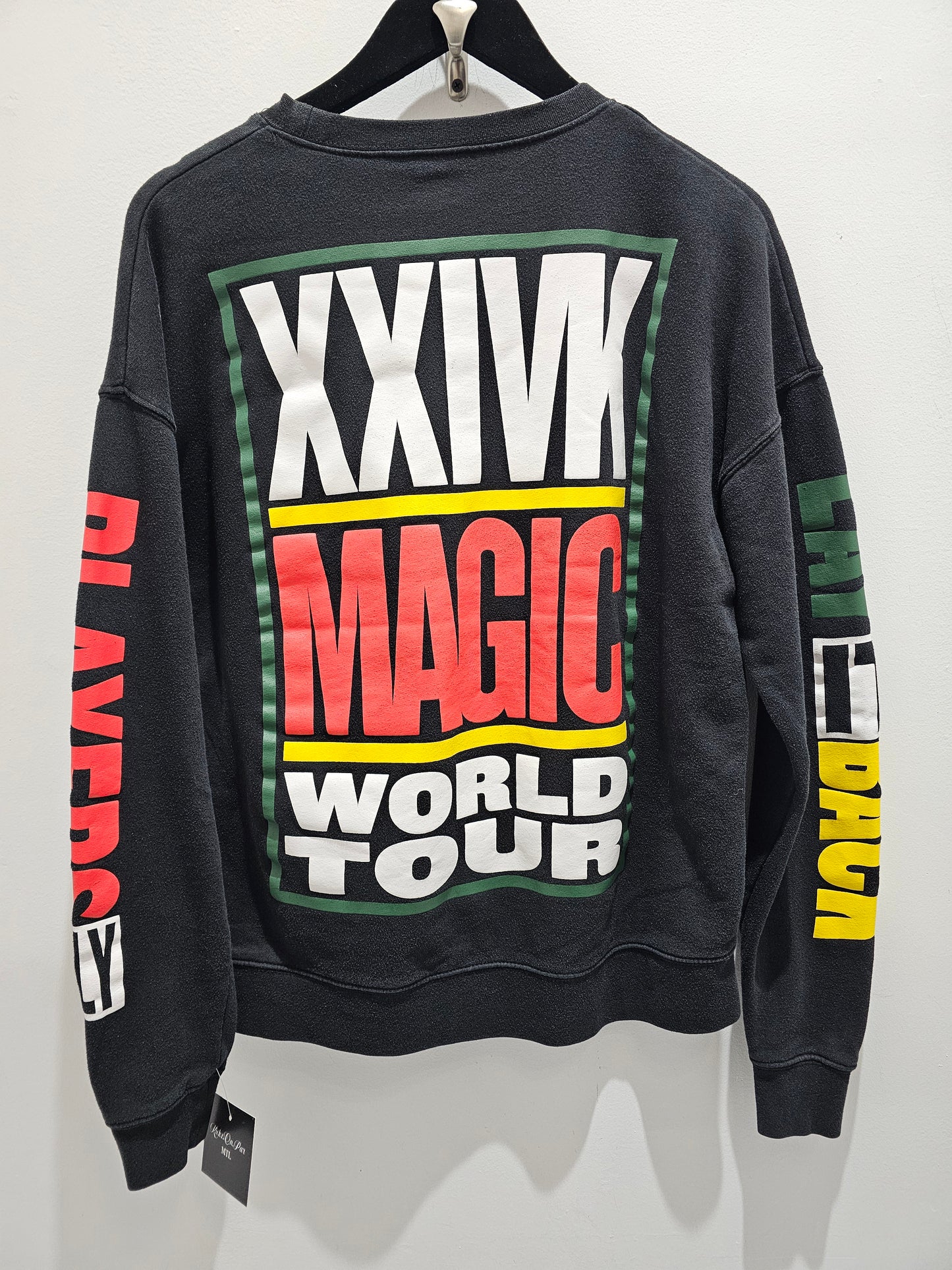 Bruno Mars 24K Magic World tour black multicolor crewneck