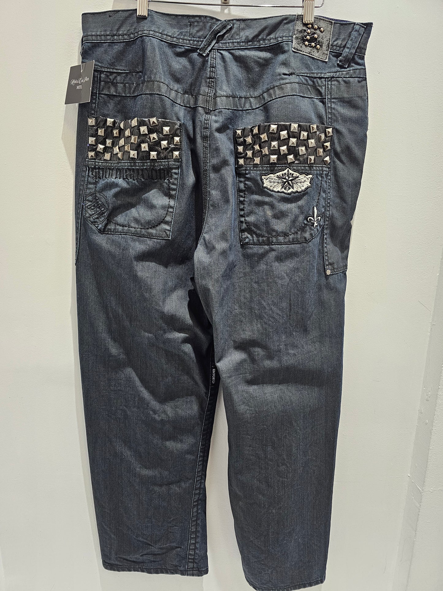 Enceinte sean combs co y2k black denim pants