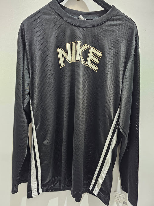 Vintage Nike spellout aircool black longsleeve jersey