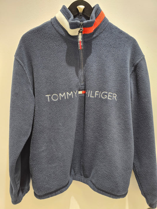 Tommy Hilfiger quarter zip navy sweater 05'