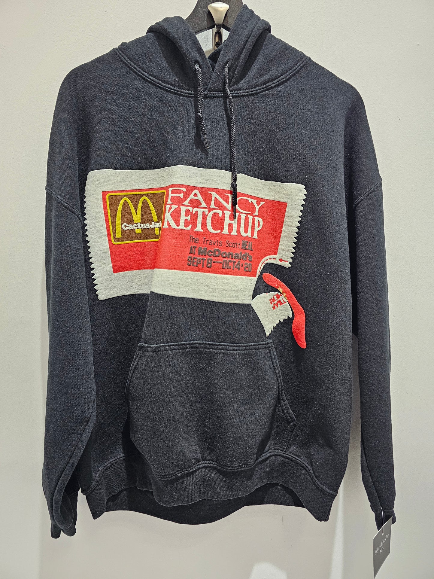 Travis scott cactus jack  mcdonald meal fancy ketchup black pullover hoodie