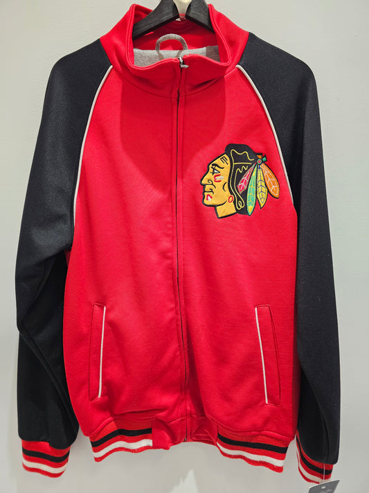 GIII Carl banks NHL Chicago Blackhawsk Full zipper sweater