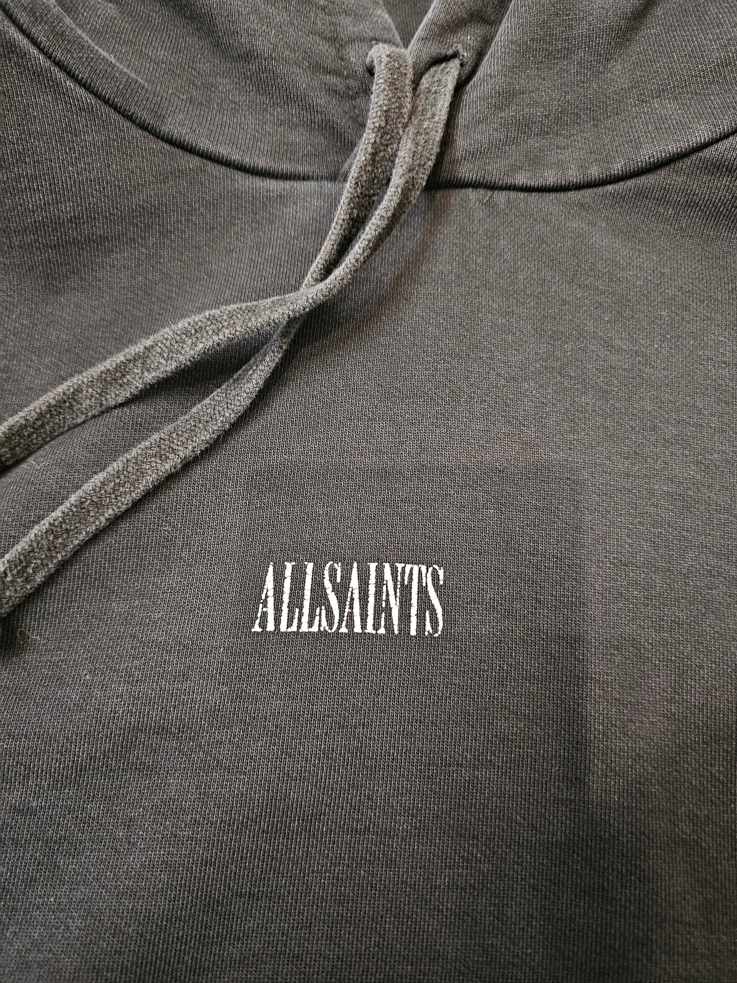 AllSaints classic washed black pullover hoodie