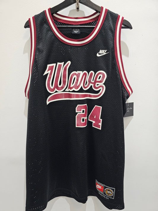 Vintage Nike Team Moses Malone #24 Petersburg Crimson Wave Basketball Jersey 🏀