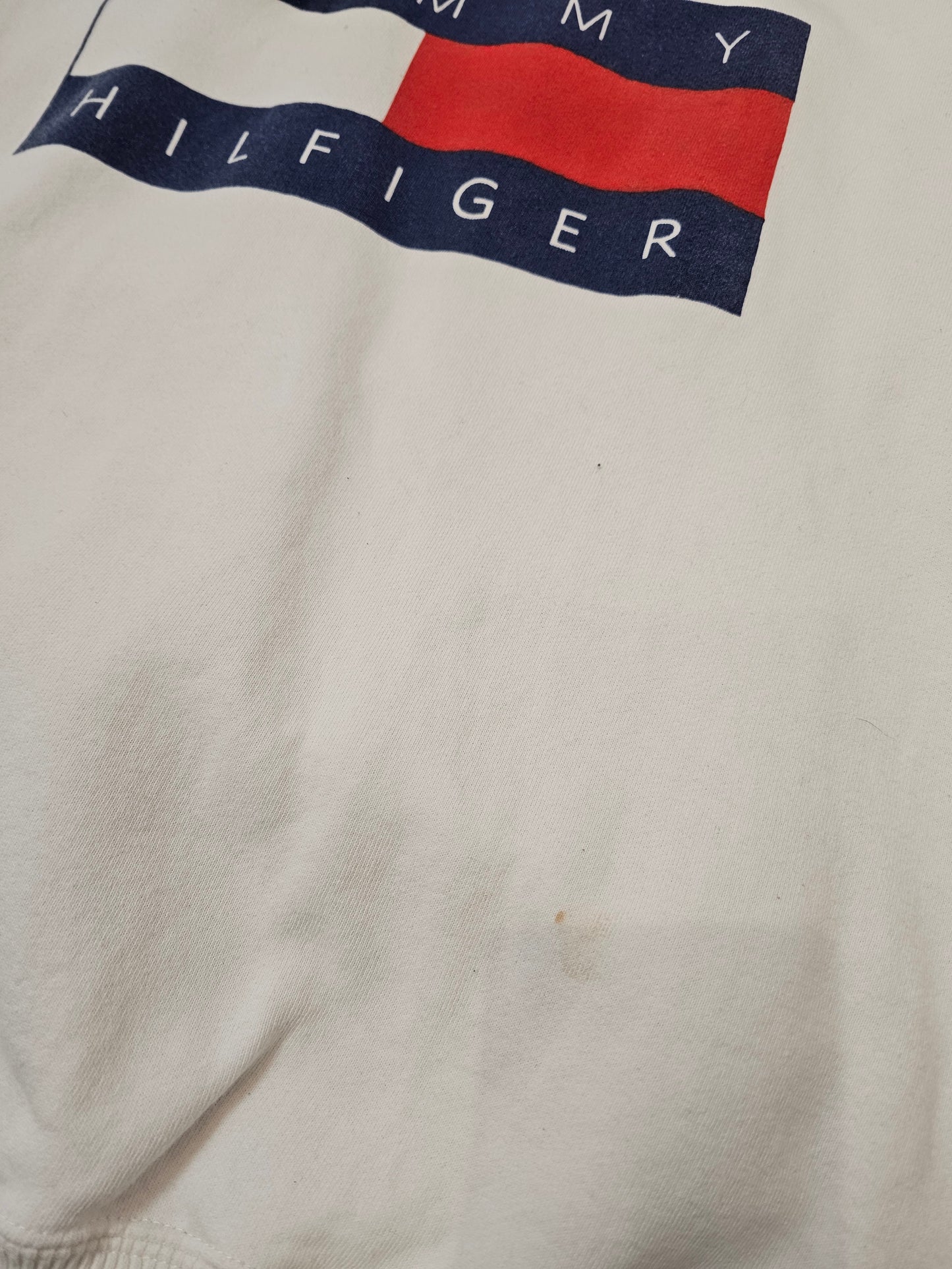 Tommy Hilfiger Big Print Logo white crewneck