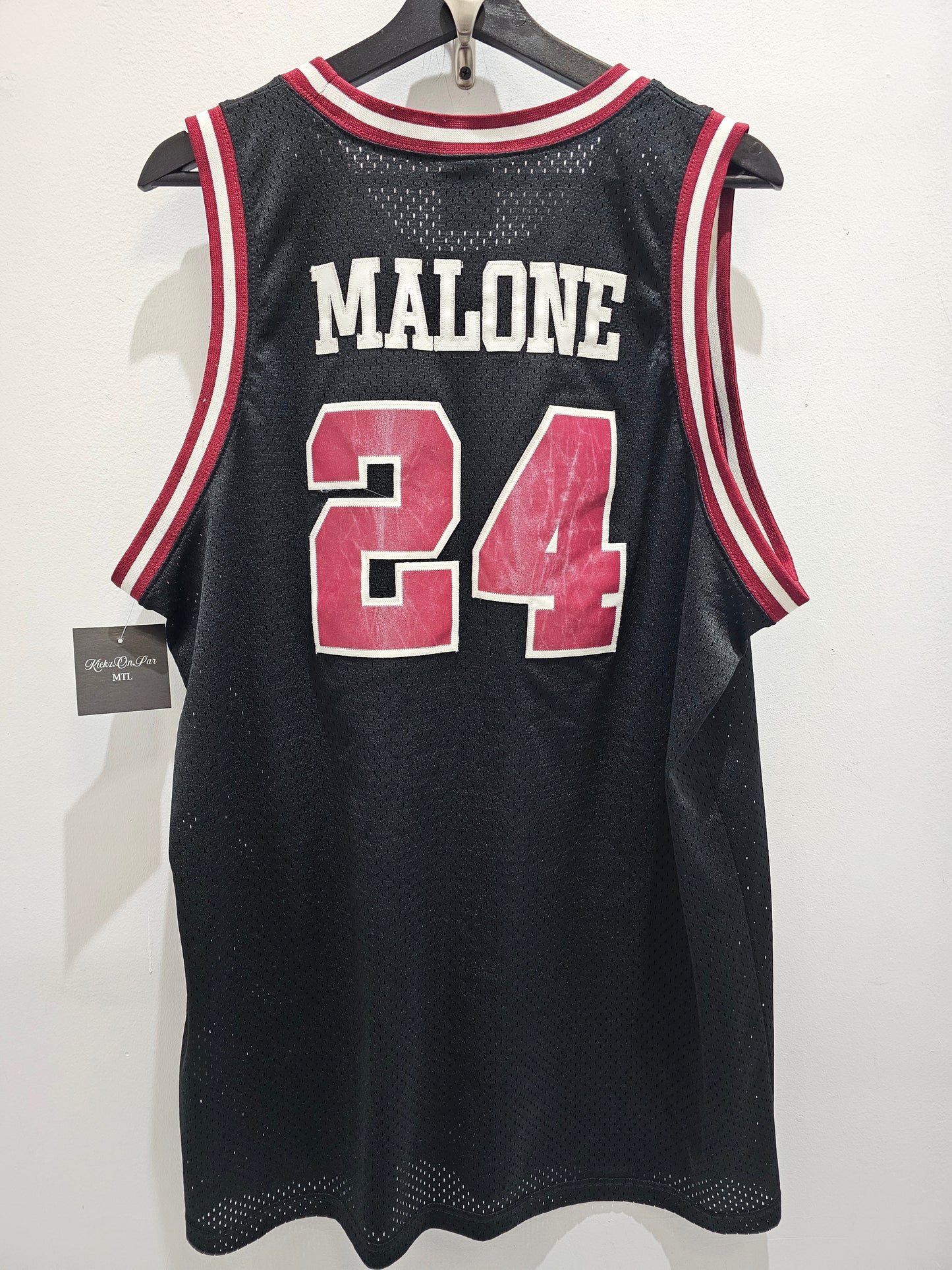 Vintage Nike Team Moses Malone #24 Petersburg Crimson Wave Basketball Jersey 🏀