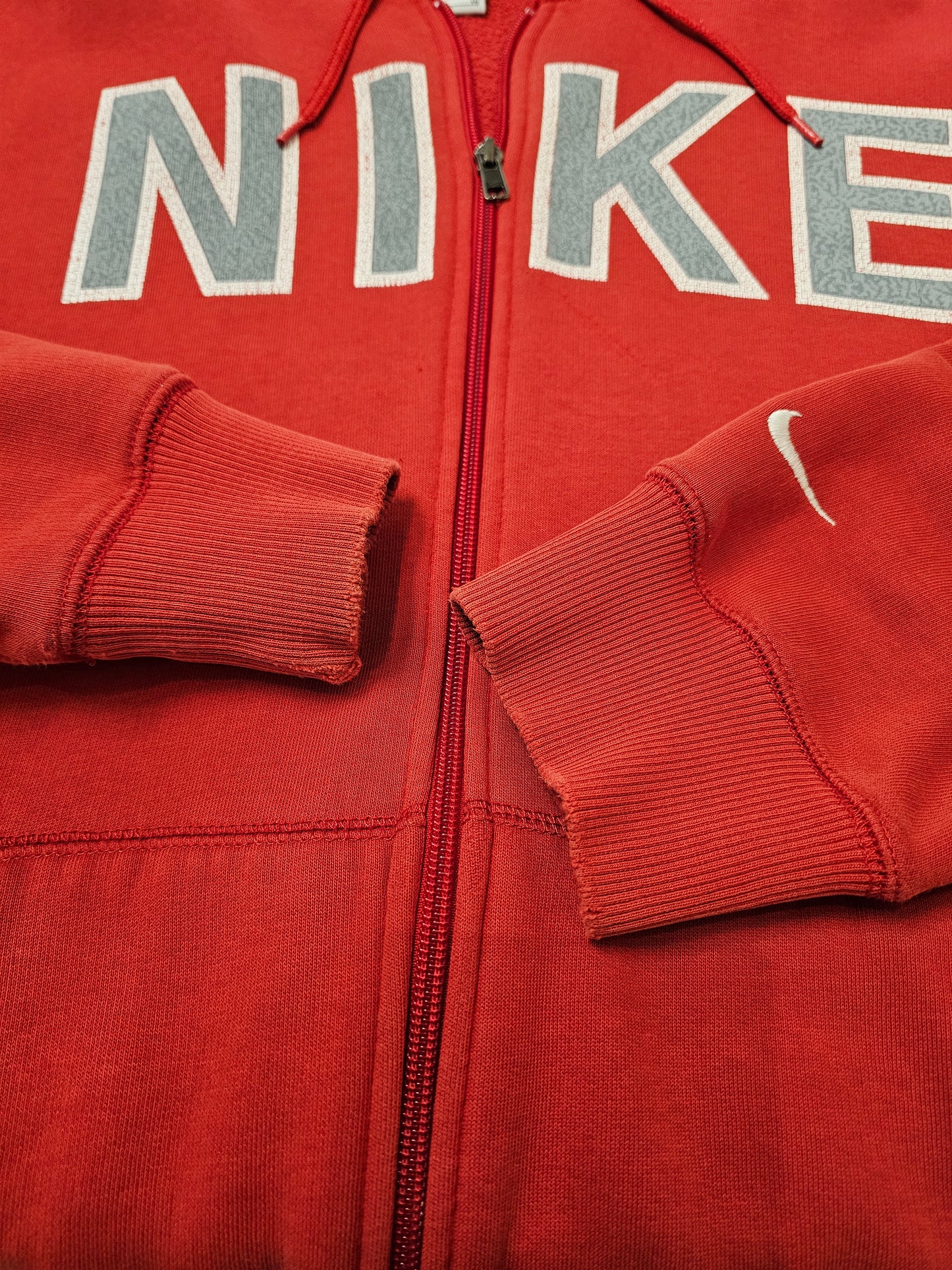 Nike print washed red fullzip pullover hoodie