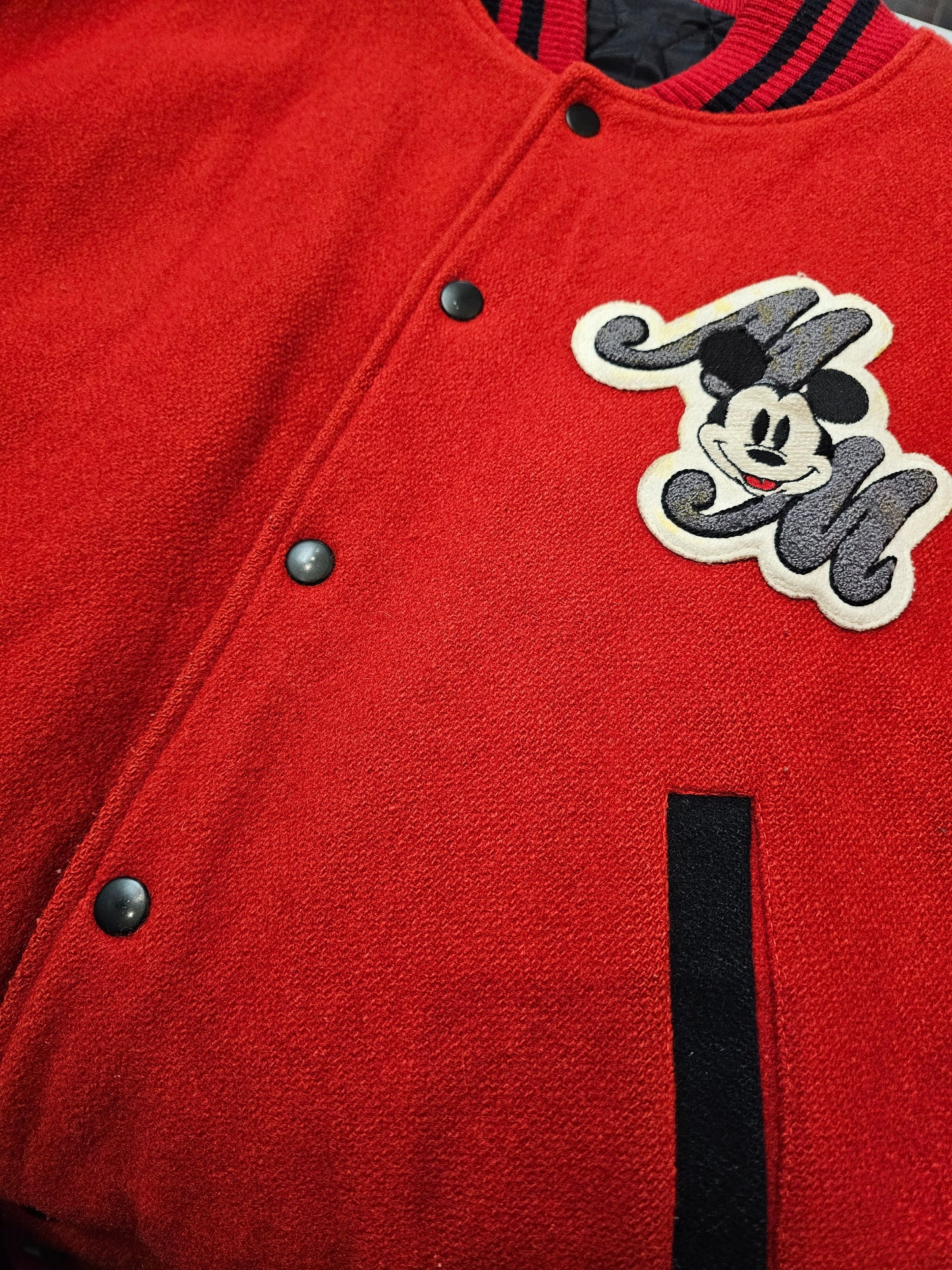 Vintage 90s Wool Mickey Mouse bomber jacket