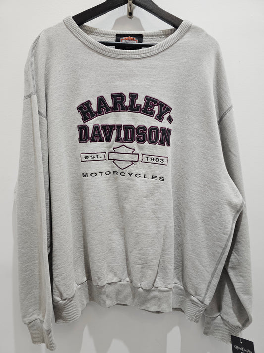 Harley davidson blanchette grey crewneck