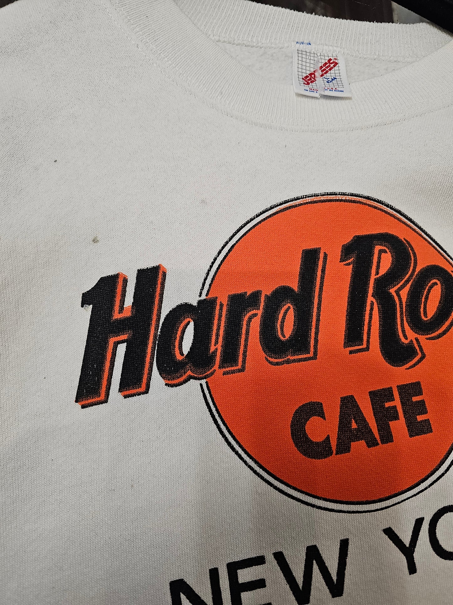 Vintage Hard rock cafe new york dirty white longsleeve