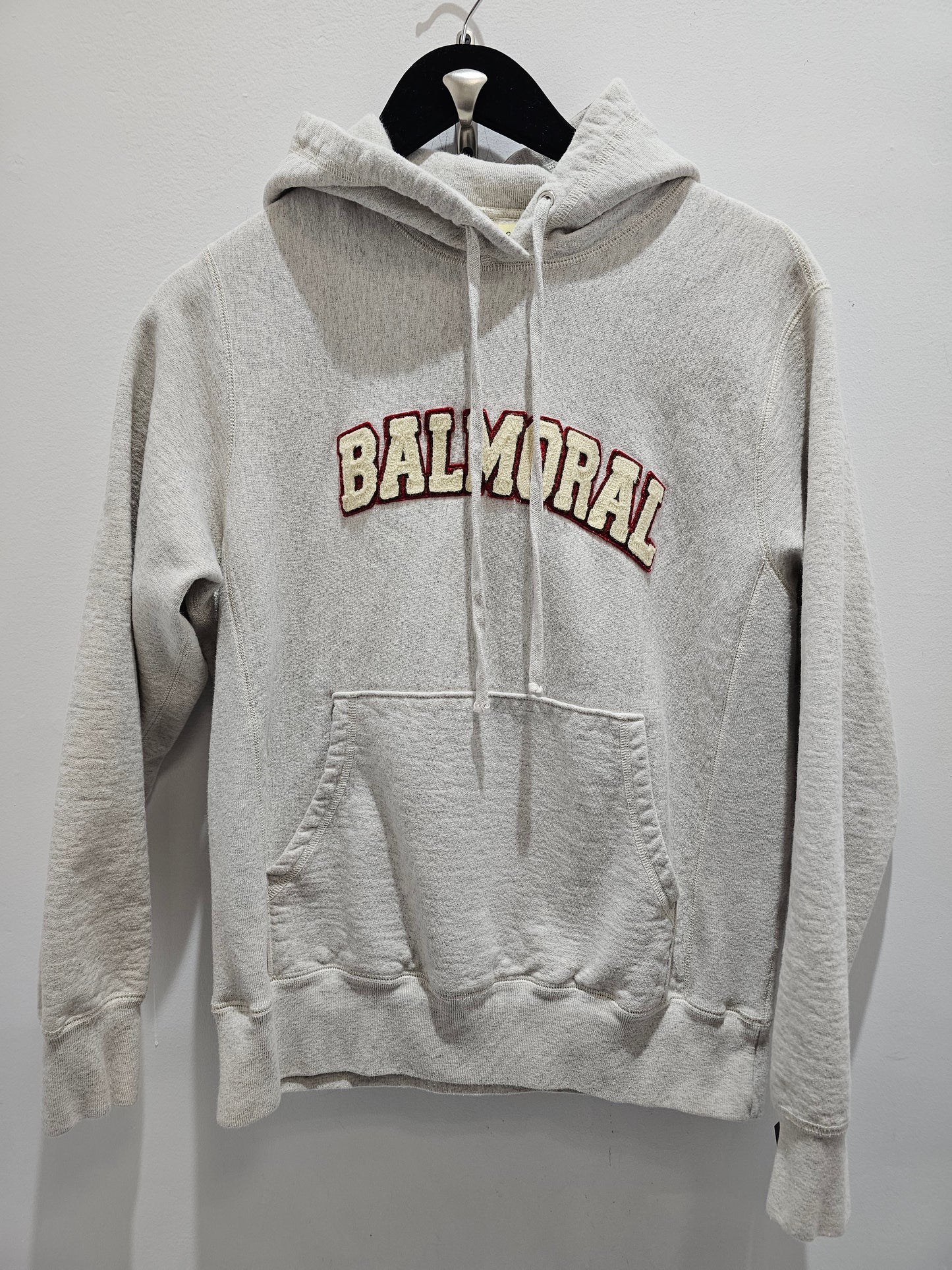 Balmoral Heather grey pullover over hoodie