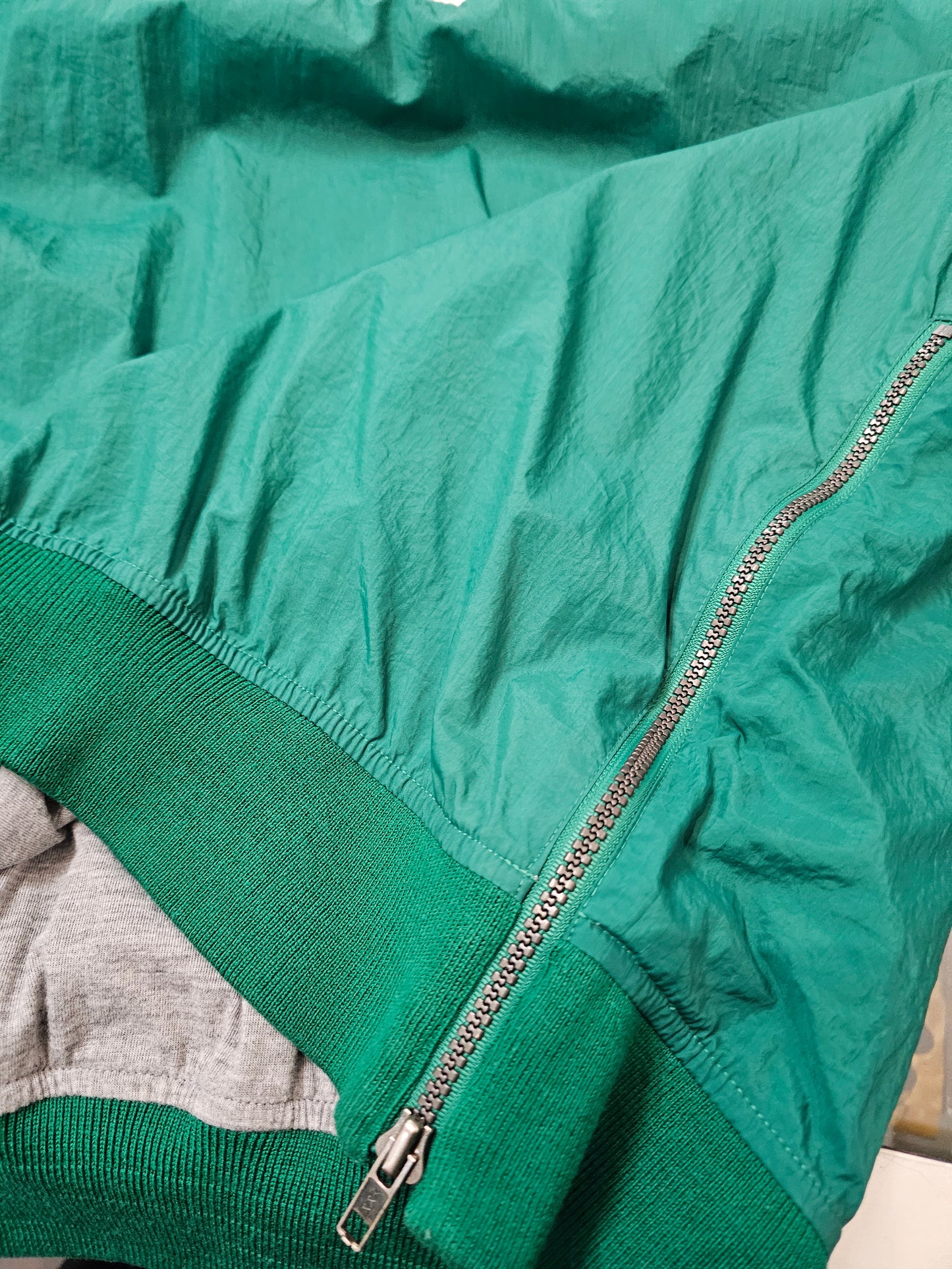 Vintage 90s Adidas 3stripe forest green windbreaker